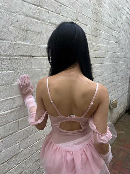 Floral skirt bustier set