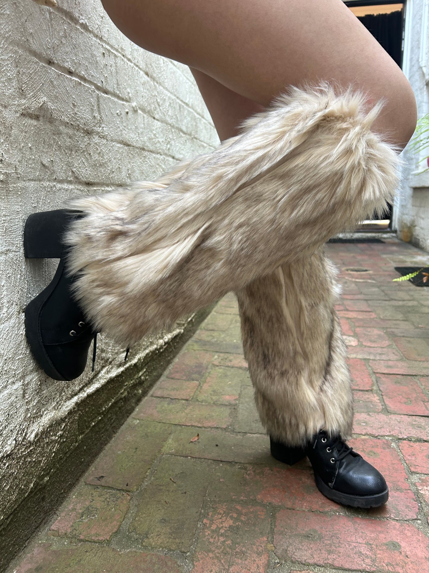 Fluffy leg warmers (multicoloured)
