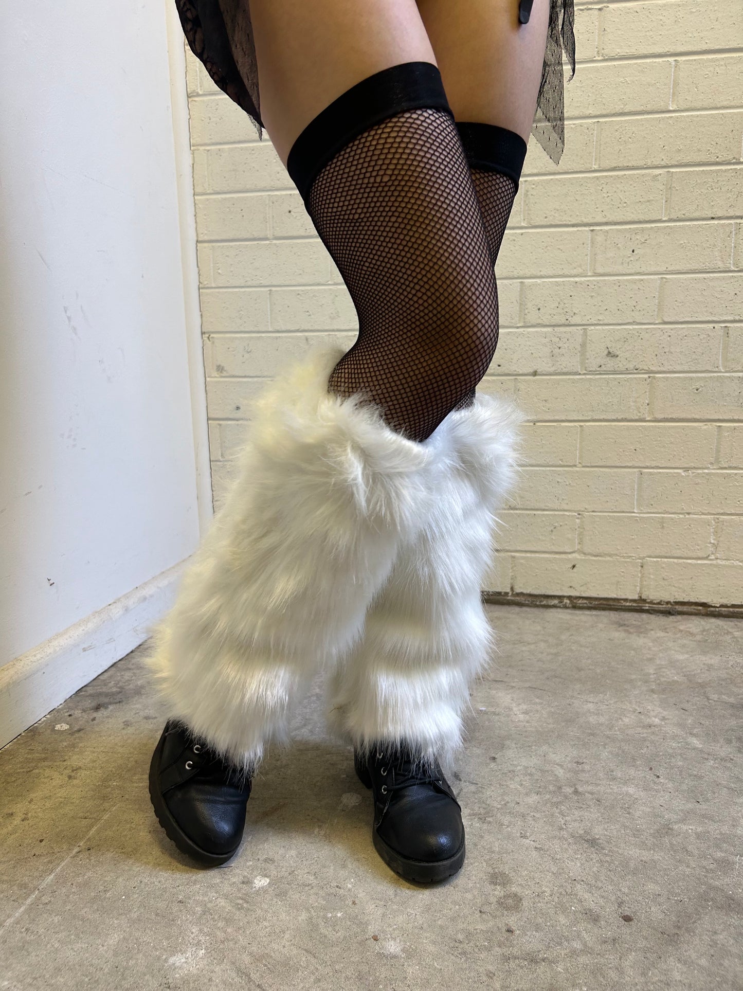Fluffy leg warmers