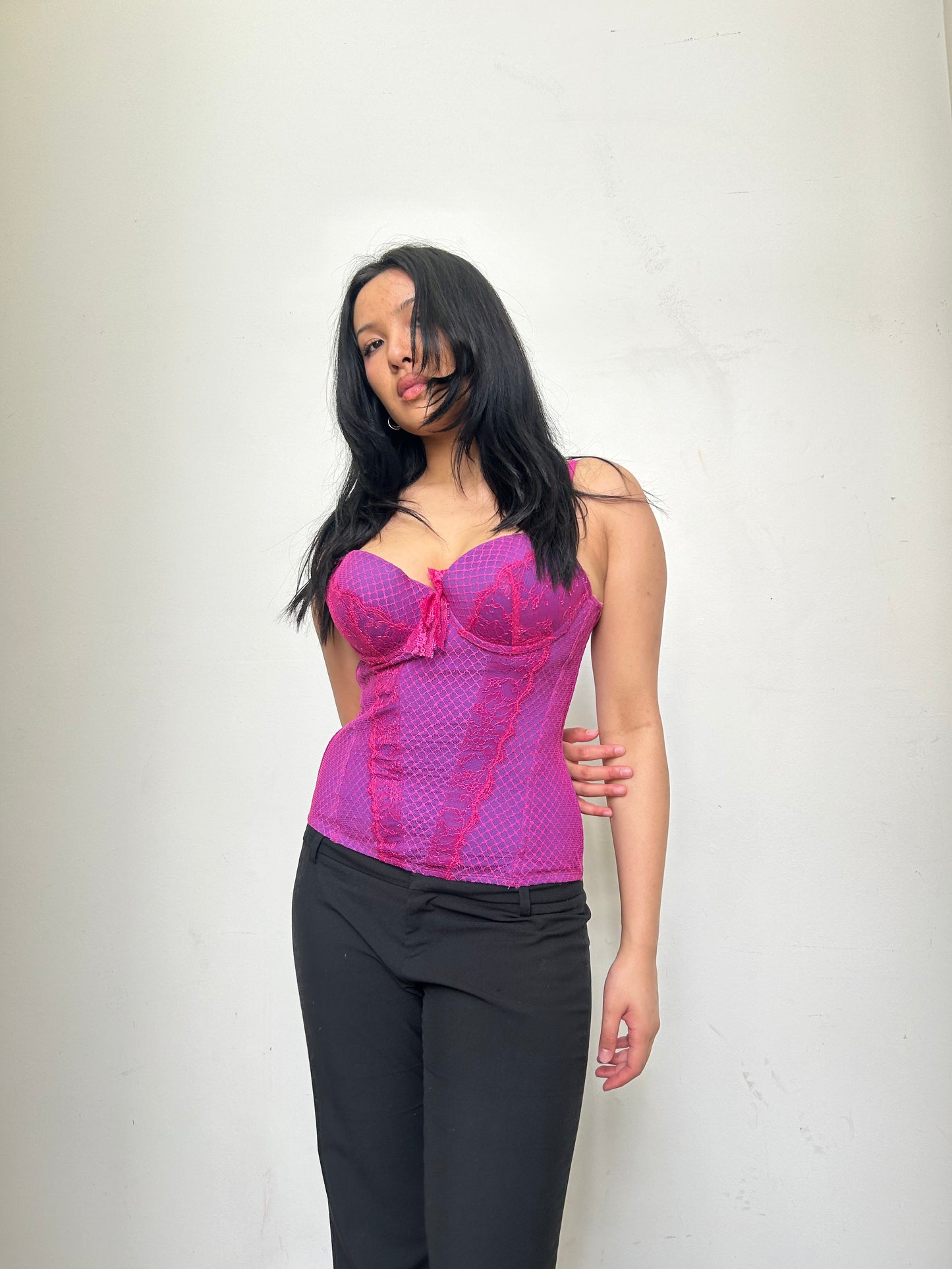 purple lace corset