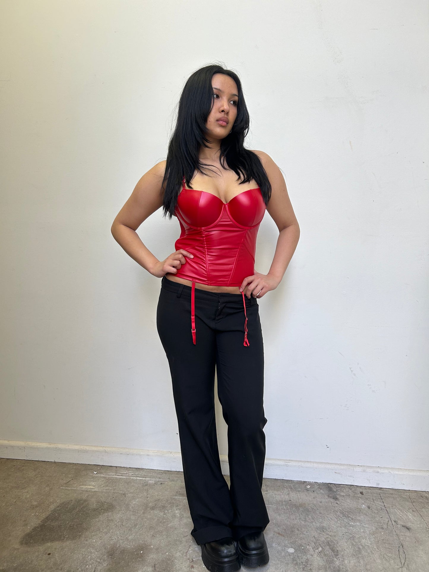 leather style corset