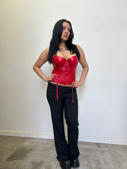 leather style corset