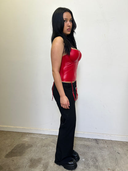 leather style corset