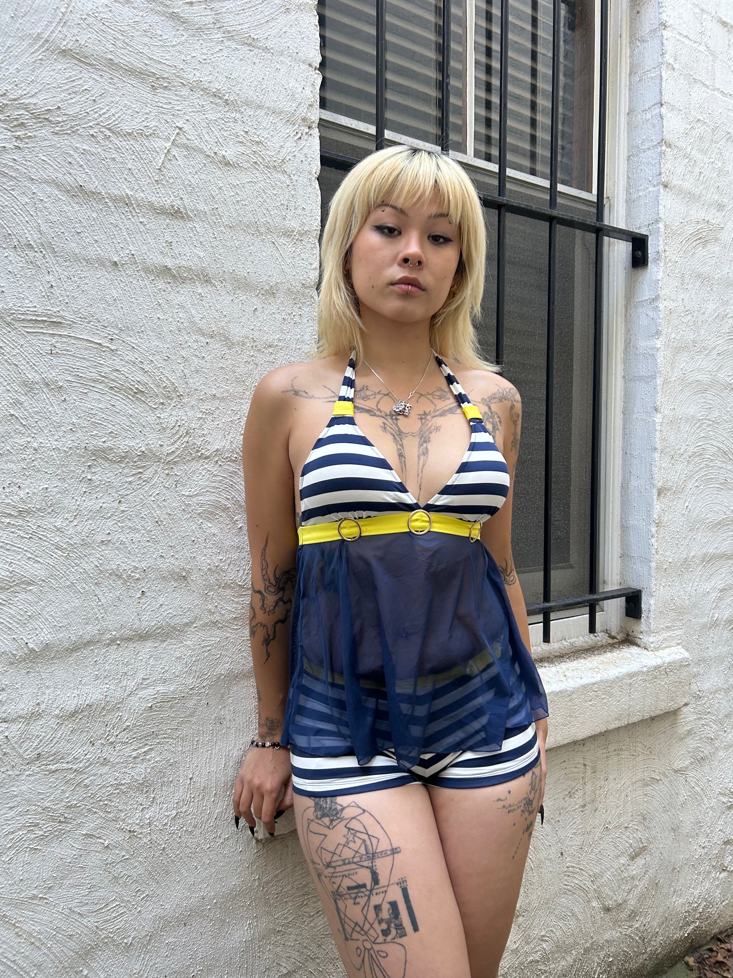 halter neck swim set